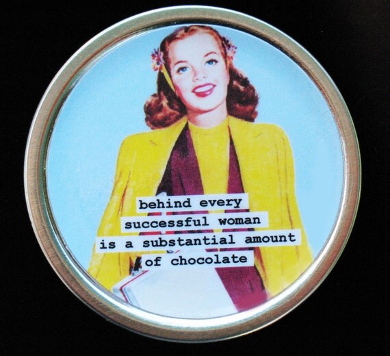 successful woman and chocolate magnet made from by picardcreative