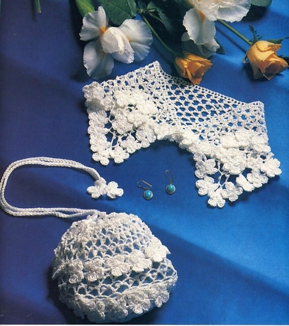 Drawstring Flower Bag Crochet Pattern | FaveCrafts.com