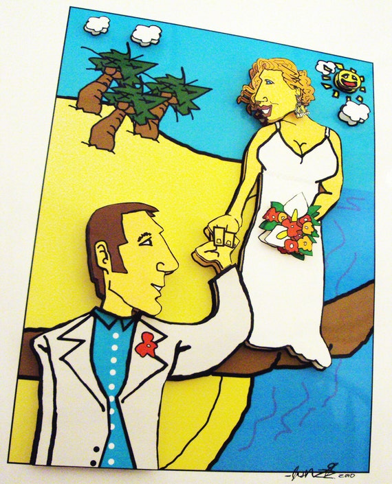 Personalized Wedding Gift Custom Wedding Gift Custom by PopsicArt