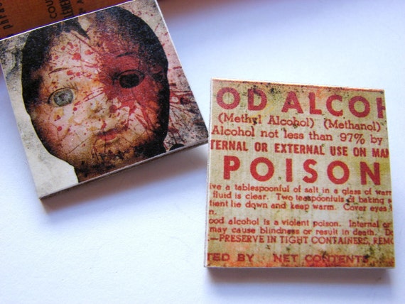 Little Pin Brooch Set Poison and Blood Spattered by mimiandlucy