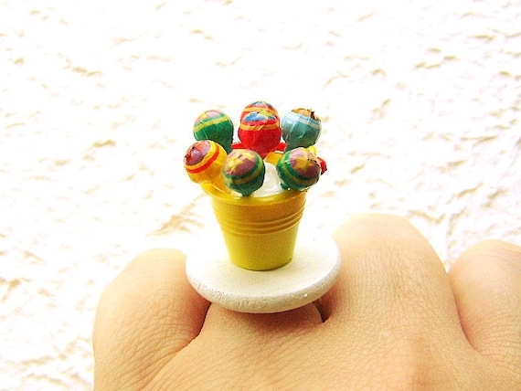 Kawaii Lollipop Party Ring by SouZouCreations on Etsy