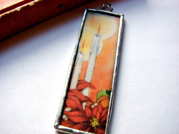 Microscope Slide Soldered Glass Pendant or Ornament by mimiandlucy