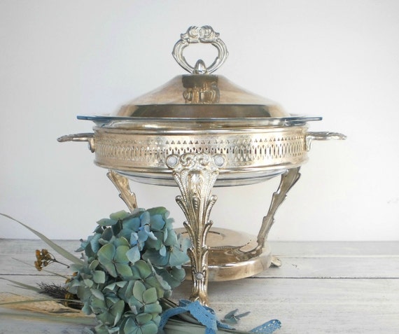 Black Friday Cyber Monday Etsy Holiday Serving Dish Silver Footed Covered