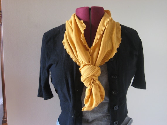 Infinity scarf in mustard sophisticate new year's eve fashion