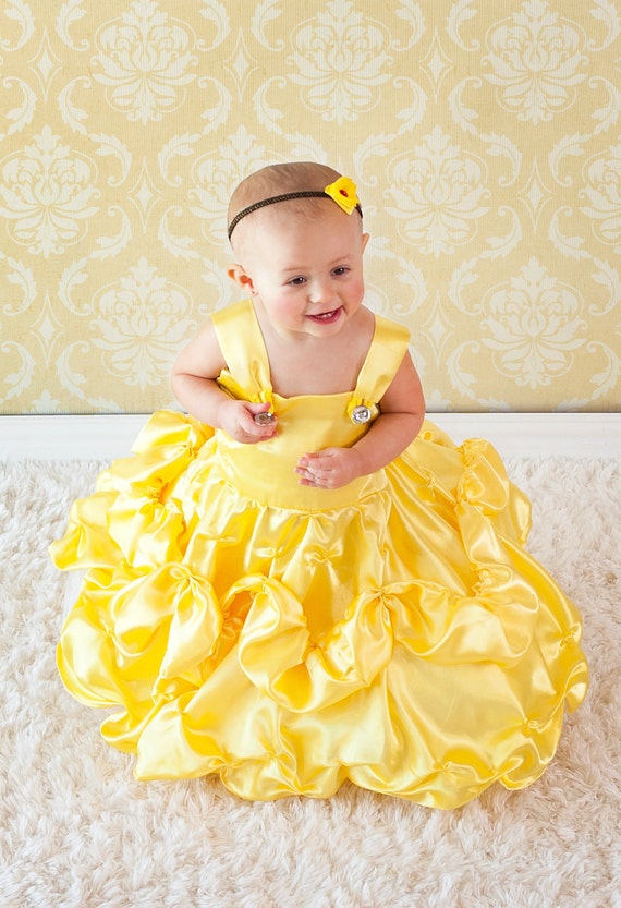 girls beauty beast dress yellow girls beauty beast dress yellow