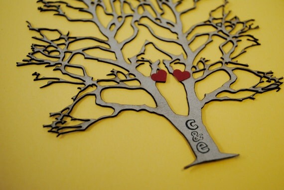 Valentines laser cut paper tree of love custom gift idea