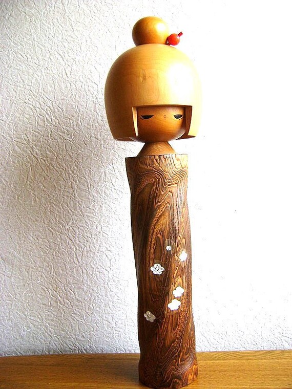 Japanese Kokeshi Doll Vintage Usaburo Kokeshi von VintageFromJapan