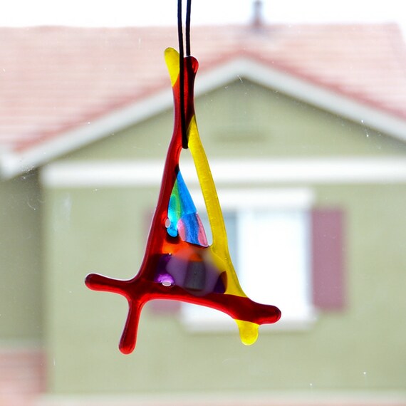 Fused Glass Art Suncatcher Ornament Wall Art von eyeseesage auf Etsy