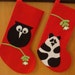 Christmas Stocking - Owl on Mistletoe  FREE SHIPPING Until Dec 1