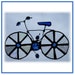 Bicycle  Stained Glass Suncatcher Blue  Cyclist von joysofglass
