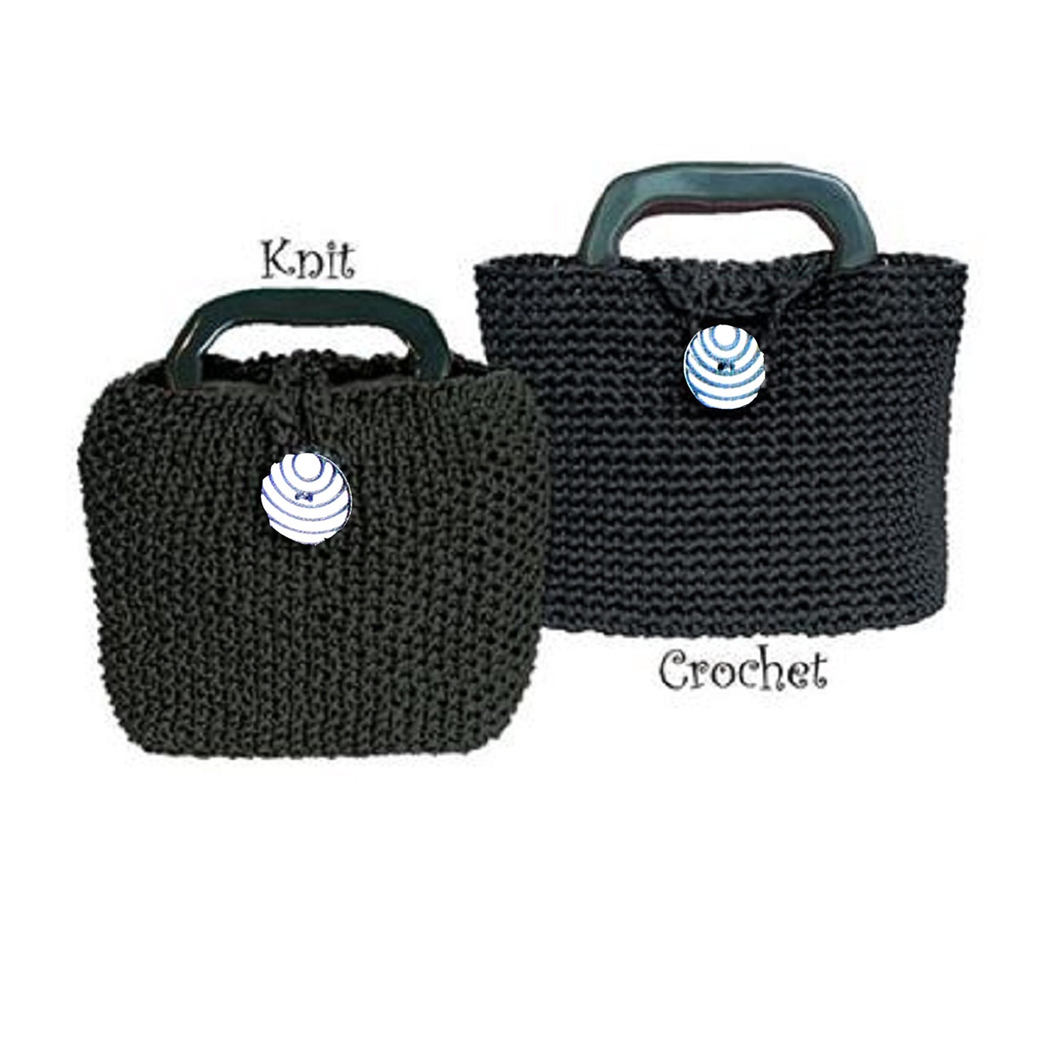 the bagsmith original little black bag purse kit for knit or crochet