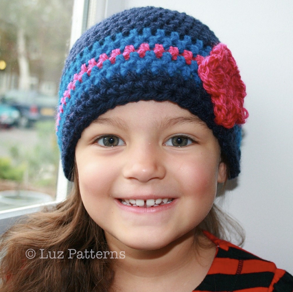 Crochet PATTERN Hat Easy Beginner Beanie PDF 202 by PoshPatterns